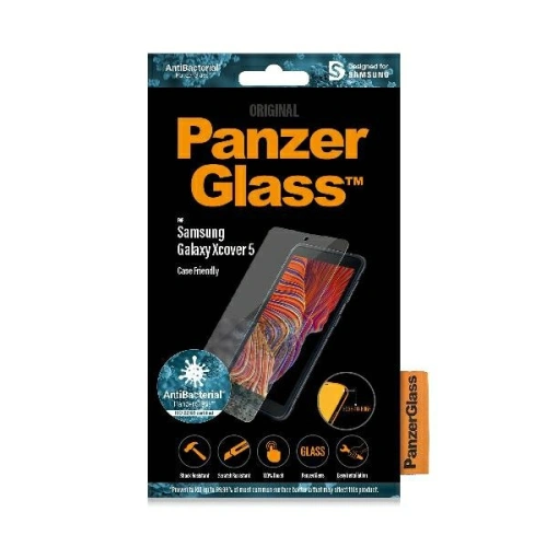 Kup Szkło hartowane PanzerGlass Pro E2E Regular Samsung Galaxy Xcover 5 Antibacterial Case Friendly czarny/black - PZG301 - {ean13} - Sklep Home Screen