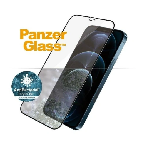 Kup Szkło hartowane PanzerGlass Pro E2E Super+ Apple iPhone 12 Pro Max Case Friendly AntiBacterial Microfracture czarny/black - PZG302 - {ean13} - Sklep Home Screen