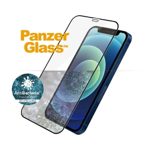 Kup PanzerGlass Apple Tempered Glass Pro E2E Super+ iPhone 12 mini Case Friendly AntiBacterial MicroFracture schwarz/schwarz - PZG304 - {ean13} - Sklep Home Screen