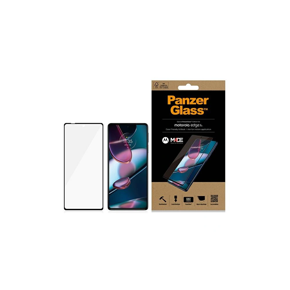 Szkło hartowane PanzerGlass Special Edition Motorola Edge 30 Pro czarny/black 6559
