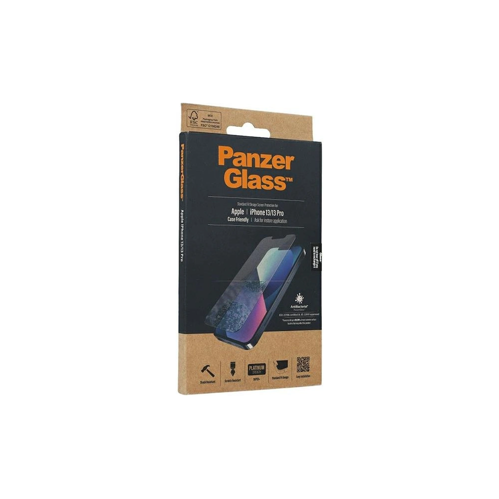 Szkło hartowane PanzerGlass Standard Super+ Apple iPhone 16e / 14 / 13 / 13 Pro Antibacterial PRO2742