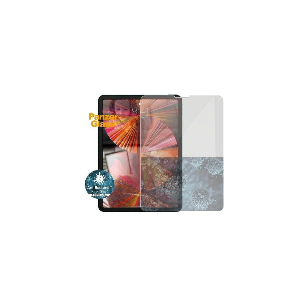 Szkło hartowane PanzerGlass Super+ Apple iPad Air 10.9 2020/2022 (4, 5 gen) / iPad Pro 11 2018/2020/2021 (1, 2, 3 gen) / iPad Air 11 2024 (6. generacji) Case Friendly, Antibacterial