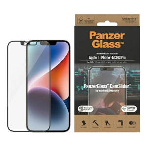 Kup Szkło hartowane PanzerGlass Ultra-Wide Fit Apple iPhone 14/13/13 Pro Screen Protection CamSlider Antibacterial Easy Aligner Included 2795 - PZG337 - {ean13} - Sklep Home Screen