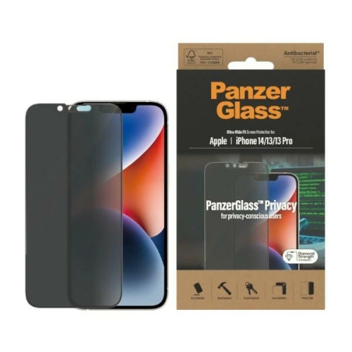 Buy PanzerGlass Ultra-Wide Fit Apple iPhone 14/13/13 Pro Privacy Screen Protection Antibacterial P2771 - PZG339 - {ean13} - Home Screen Store Europe