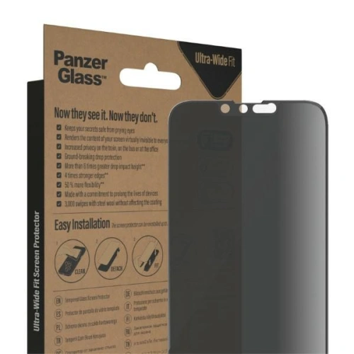 Kup Szkło hartowane PanzerGlass Ultra-Wide Fit Apple iPhone 14/13/13 Pro Privacy Screen Protection Antibacterial P2771 - PZG339 - {ean13} - Sklep Home Screen