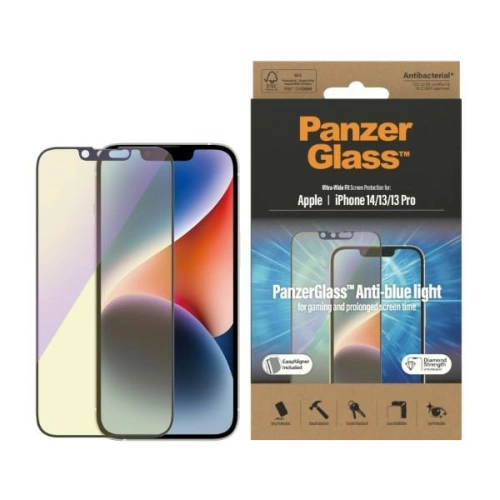 Kup Edzett üveg PanzerGlass Ultra-Wide Fit Apple iPhone 14/13/13 Pro képernyővédő Antibakteriális Könnyű igazítóval Anti-kék fény 2791 - PZG342 - {ean13} - Sklep Home Screen