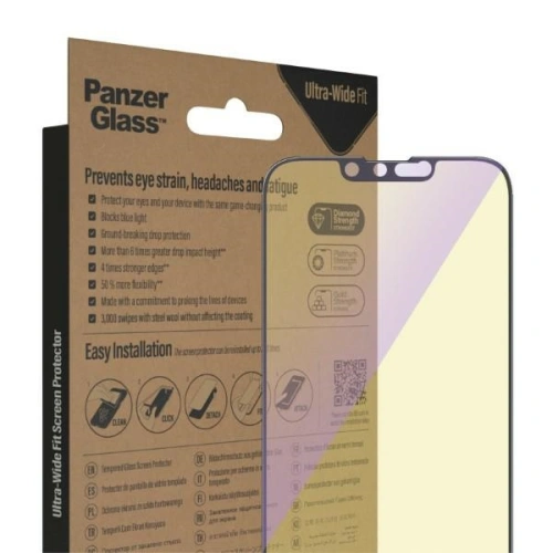 Kup Szkło hartowane PanzerGlass Ultra-Wide Fit Apple iPhone 14/13/13 Pro Screen Protection Antibacterial Easy Aligner Included Anti-blue light 2791 - PZG342 - {ean13} - Sklep Home Screen