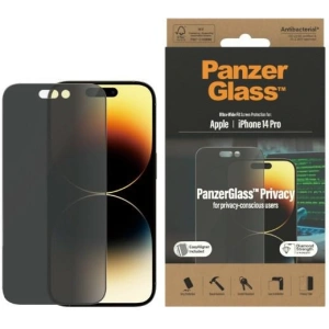 Szkło hartowane PanzerGlass Ultra-Wide Fit Apple iPhone 14 Pro Privacy Screen Protection Antibacterial Easy Aligner Included P2784