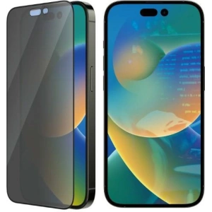 Szkło hartowane PanzerGlass Ultra-Wide Fit Apple iPhone 14 Pro Privacy Screen Protection Antibacterial Easy Aligner Included P2784