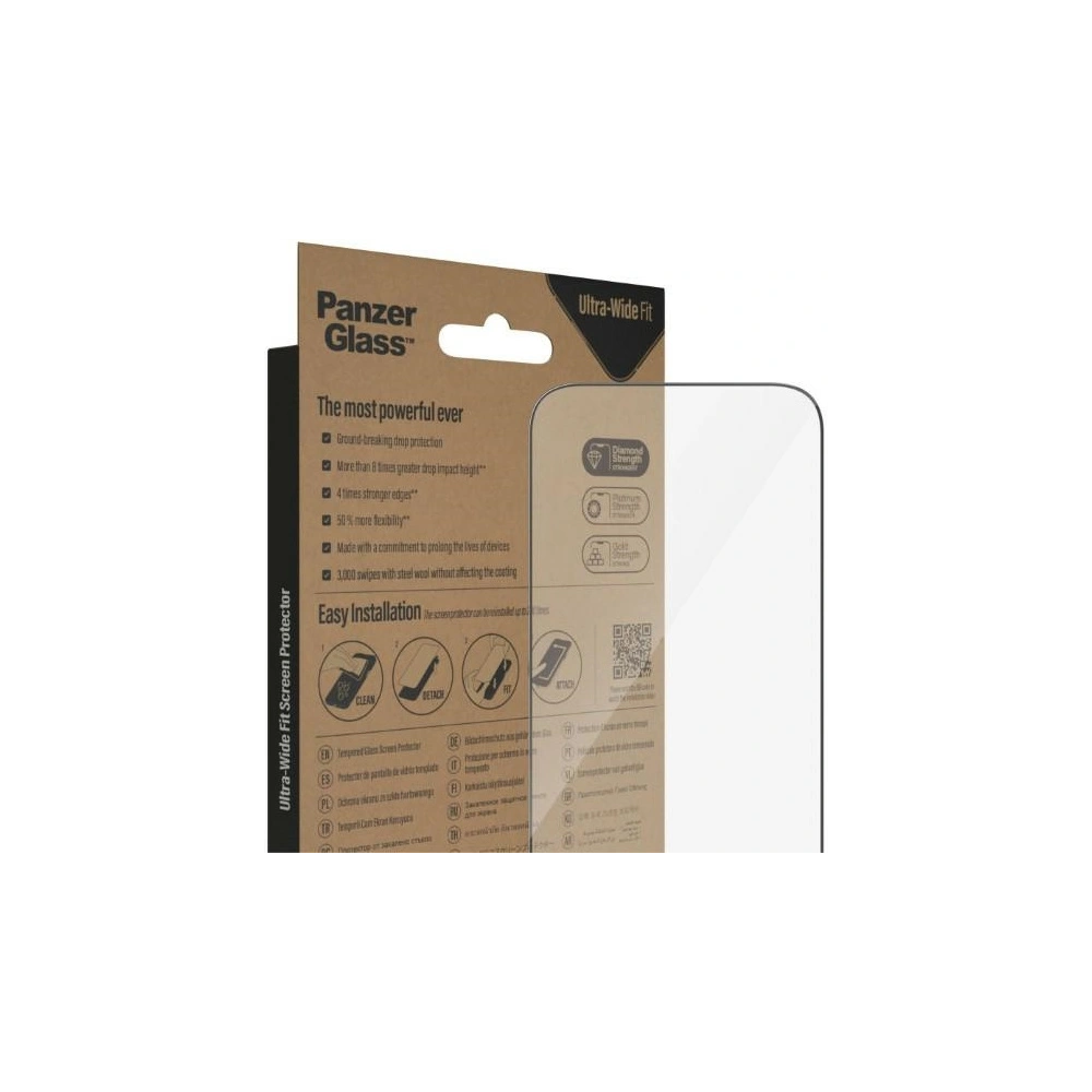 Szkło hartowane PanzerGlass Ultra-Wide Fit Apple iPhone 14 Pro Screen Protection Antibacterial 2772