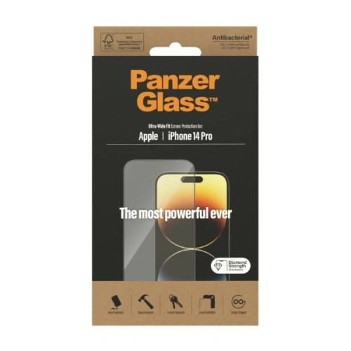 Kup Edzett üveg PanzerGlass Ultra-Wide Fit Apple iPhone 14 Pro kijelzővédő antibakteriális 2772 - PZG346 - {ean13} - Sklep Home Screen