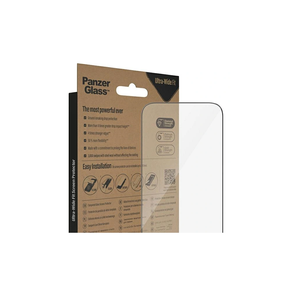 Szkło hartowane PanzerGlass Ultra-Wide Fit Apple iPhone 14 Pro Screen Protection Antibacterial Easy Aligner Included 2784