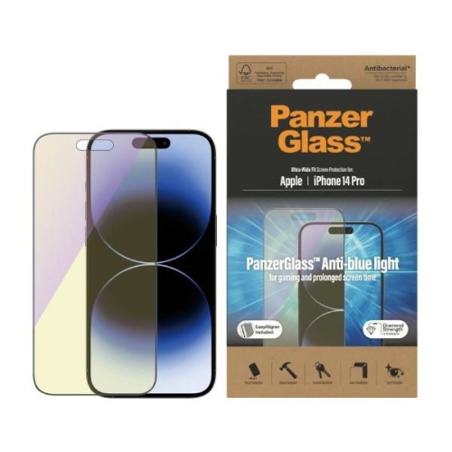 Kup Sticlă securizată PanzerGlass Ultra-Wide Fit Apple iPhone 14 Pro Protecție Ecran Antibacterian Aliniere Ușoară Inclusă Anti-lumină albastră 2792 - PZG348 - {ean13} - Sklep Home Screen