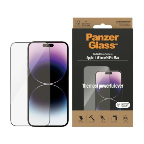 Kup Sticlă securizată PanzerGlass Ultra-Wide Fit Apple iPhone 14 Pro Max Protecție Ecran Antibacteriană 2774 - PZG352 - {ean13} - Sklep Home Screen