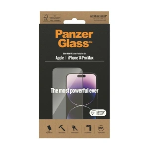 Szkło hartowane PanzerGlass Ultra-Wide Fit Apple iPhone 14 Pro Max Screen Protection Antibacterial 2774