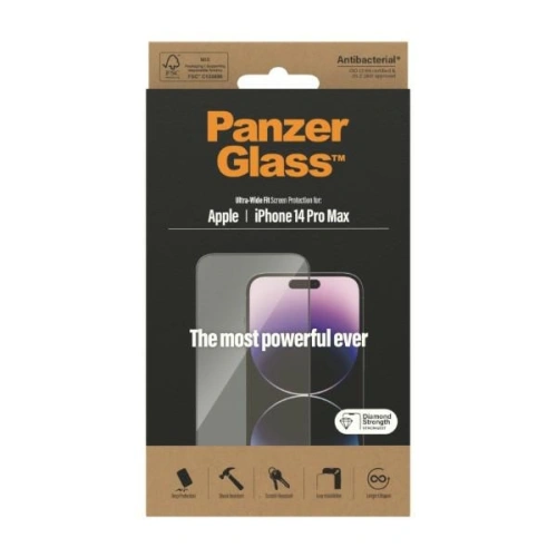 Kup Sticlă securizată PanzerGlass Ultra-Wide Fit Apple iPhone 14 Pro Max Protecție Ecran Antibacteriană 2774 - PZG352 - {ean13} - Sklep Home Screen