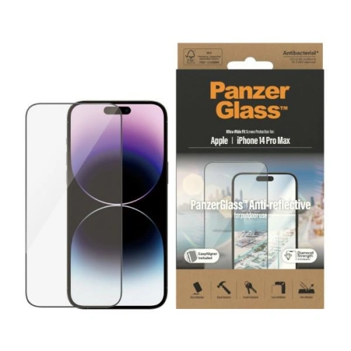 Kup Tvrzené sklo PanzerGlass Ultra-Wide Fit Apple iPhone 14 Pro Max Antireflexní Antibakteriální Snadný zarovnávač v ceně 2790 - PZG355 - {ean13} - Sklep Home Screen