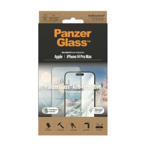 Kup Tvrzené sklo PanzerGlass Ultra-Wide Fit Apple iPhone 14 Pro Max Antireflexní Antibakteriální Snadný zarovnávač v ceně 2790 - PZG355 - {ean13} - Sklep Home Screen