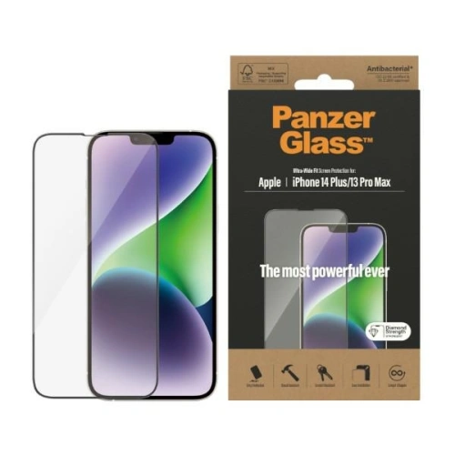 Kup Sticlă securizată PanzerGlass Ultra-Wide Fit Apple iPhone iPhone 14 Plus / 15 Plus Protecție pentru ecran Antibacteriană 2773 - PZG358 - {ean13} - Sklep Home Screen