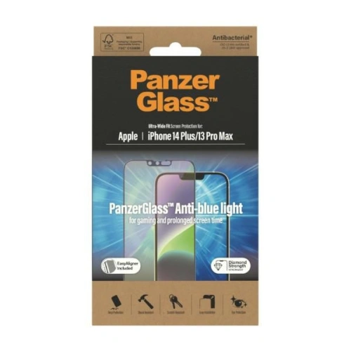 Buy PanzerGlass Ultra-Wide Fit Apple iPhone 14 Plus / 15 Plus Screen Protection Antibacterial EasyAligner Anti-blue light 2793 - PZG360 - {ean13} - Home Screen Store Europe