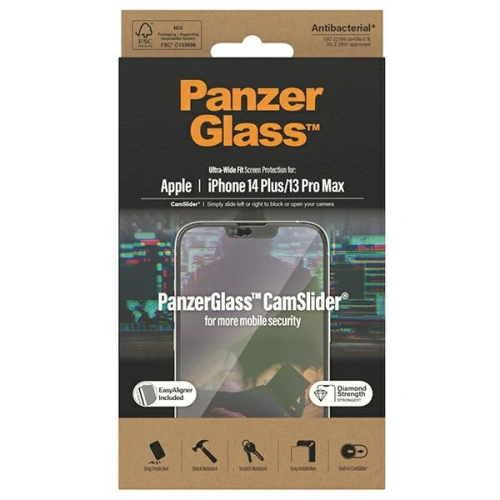 Kup Szkło hartowane PanzerGlass Ultra-Wide Fit Apple iPhone iPhone 14 Plus / 15 Plus Screen Protection CamSlider Antibacterial Easy Aligner Included 2797 - PZG362 - {ean13} - Sklep Home Screen