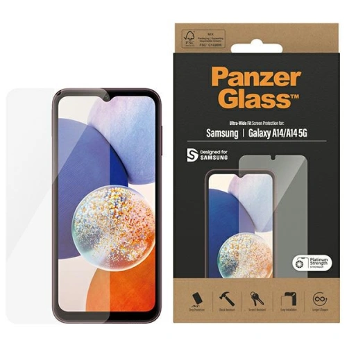 Kup Sticlă securizată PanzerGlass Ultra-Wide Fit Samsung Galaxy A14 Protecție pentru ecran 7321 - PZG366 - {ean13} - Sklep Home Screen