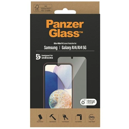 Kup Sticlă securizată PanzerGlass Ultra-Wide Fit Samsung Galaxy A14 Protecție pentru ecran 7321 - PZG366 - {ean13} - Sklep Home Screen