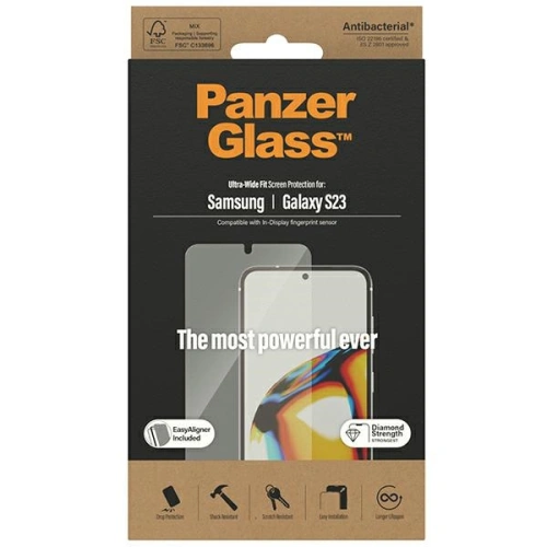 Kup Tvrzené sklo PanzerGlass Ultra-Wide Fit Samsung Galaxy S23 Ochrana obrazovky 7315 s aplikátorem - PZG369 - {ean13} - Sklep Home Screen