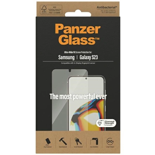 Kup Szkło hartowane PanzerGlass Ultra-Wide Fit Samsung Galaxy S23 Screen Protection 7322 - PZG370 - {ean13} - Sklep Home Screen