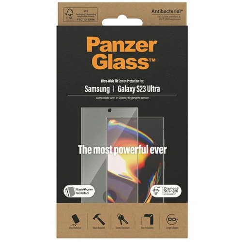 Kup Sticlă călită PanzerGlass Ultra-Wide Fit Samsung Galaxy S23 Ultra Protecție pentru ecran 7317 cu aplicator - PZG371 - {ean13} - Sklep Home Screen