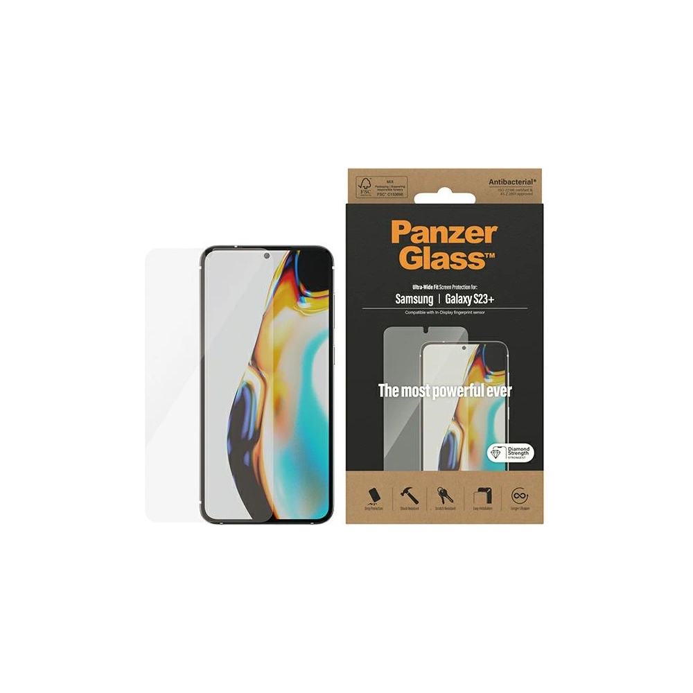 Szkło hartowane PanzerGlass Ultra-Wide Fit Samsung Galaxy S23+ Plus Screen Protection 7323