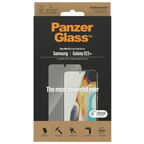 Kup Szkło hartowane PanzerGlass Ultra-Wide Fit Samsung Galaxy S23+ Plus Screen Protection 7323 - PZG374 - {ean13} - Sklep Home Screen