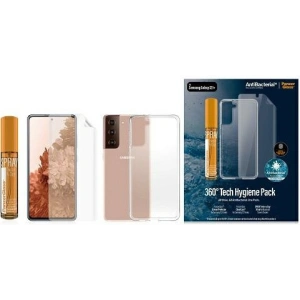 Kup Zestaw PanzerGlass Start Kit Samsung Galaxy S21+ Plus Ochrona ekranu TPU, Etui ClearCase, Spray 30ml - PZG376 - {ean13} - Sklep Home Screen