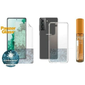 Kup Zestaw PanzerGlass Start Kit Samsung Galaxy S21 TPU képernyővédelem, ClearCase tok, 30ml spray - PZG377 - {ean13} - Sklep Home Screen