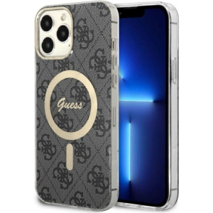 Buy Guess GUHMP13XH4STK Apple iPhone 13 Pro Max black hardcase 4G MagSafe - GUE2470 - {ean13} - Home Screen Store Europe