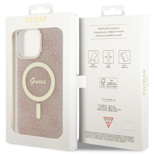 Buy Guess GUHMP13XH4STP Apple iPhone 13 Pro Max pink hardcase 4G MagSafe - GUE2471 - {ean13} - Home Screen Store Europe