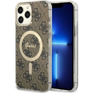 Buy Guess GUHMP13XH4STW Apple iPhone 13 Pro Max brown hardcase 4G MagSafe - GUE2472 - {ean13} - Home Screen Store Europe