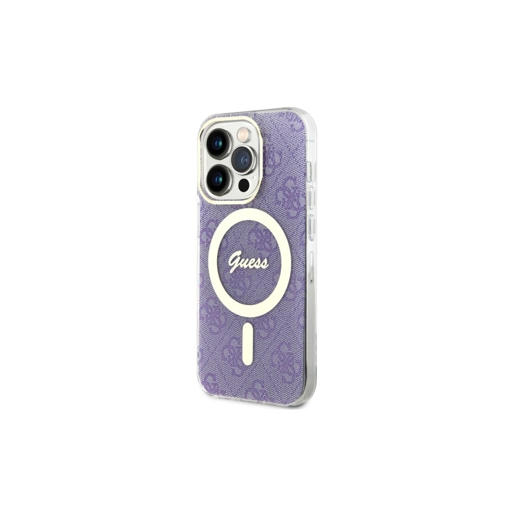 Etui Guess GUHMP14LH4STU Apple iPhone 14 Pro purpurowy/purple hardcase 4G MagSafe