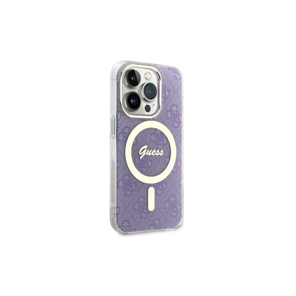 Etui Guess GUHMP14LH4STU Apple iPhone 14 Pro purpurowy/purple hardcase 4G MagSafe