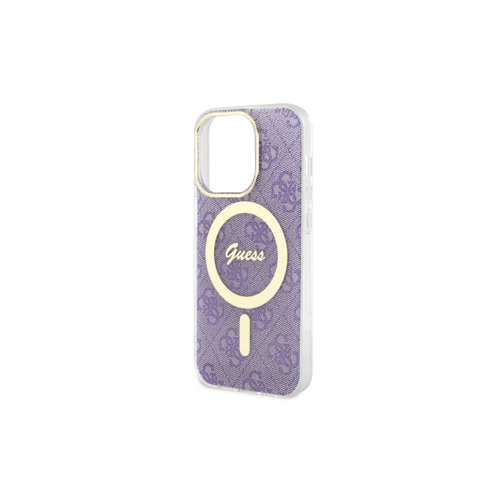 Etui Guess GUHMP14LH4STU Apple iPhone 14 Pro purpurowy/purple hardcase 4G MagSafe