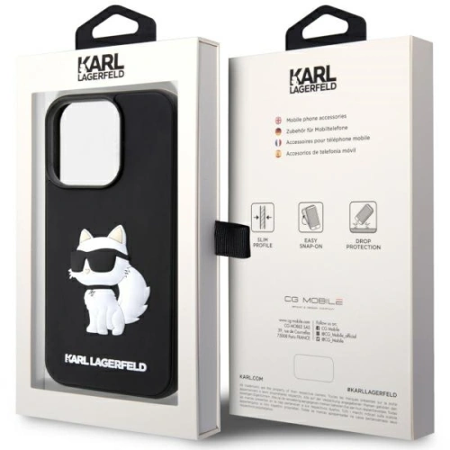 Kup Karl Lagerfeld Apple Tasche KLHCP14X3DRKHNK iPhone 14 Pro Max schwarz/schwarz Hartschale Gummi Choupette 3D - KLD1557 - {ean13} - Sklep Home Screen