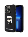 Karl Lagerfeld Apple Tasche KLHCP14X3DRKINK iPhone 14 Pro Max schwarz/schwarz Hartschale Gummi Ikonik 3D
