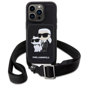 Etui Karl Lagerfeld KLHCP14XCSAKCPMK Apple iPhone 14 Pro Max hardcase czarny/black Crossbody Saffiano Etui Karl & Choupette