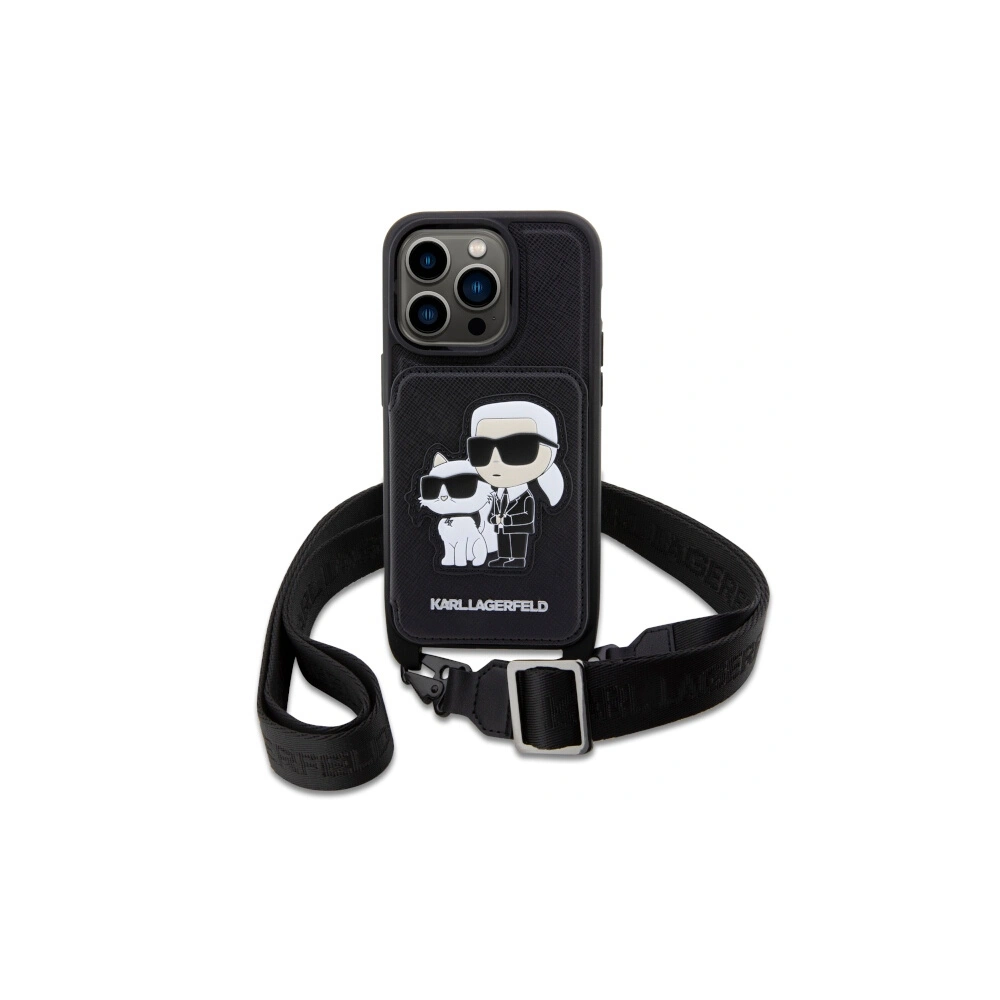 Etui Karl Lagerfeld KLHCP14XCSAKCPMK Apple iPhone 14 Pro Max hardcase czarny/black Crossbody Saffiano Etui Karl & Choupette