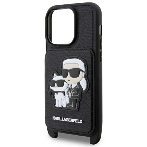 Kup Karl Lagerfeld Apple Tasche KLHCP14XCSAKCPMK iPhone 14 Pro Max Hartschale schwarz/schwarz Crossbody Saffiano Tasche Karl & Choupette - KLD1559 - {ean13} - Sklep Home Screen