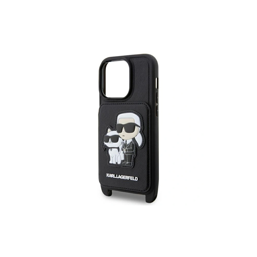 Etui Karl Lagerfeld KLHCP14XCSAKCPMK Apple iPhone 14 Pro Max hardcase czarny/black Crossbody Saffiano Etui Karl & Choupette