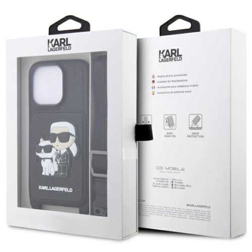 Kup Etui Karl Lagerfeld KLHCP14XCSAKCPMK Apple iPhone 14 Pro Max hardcase negru/black Crossbody Saffiano Etui Karl & Choupette - KLD1559 - {ean13} - Sklep Home Screen
