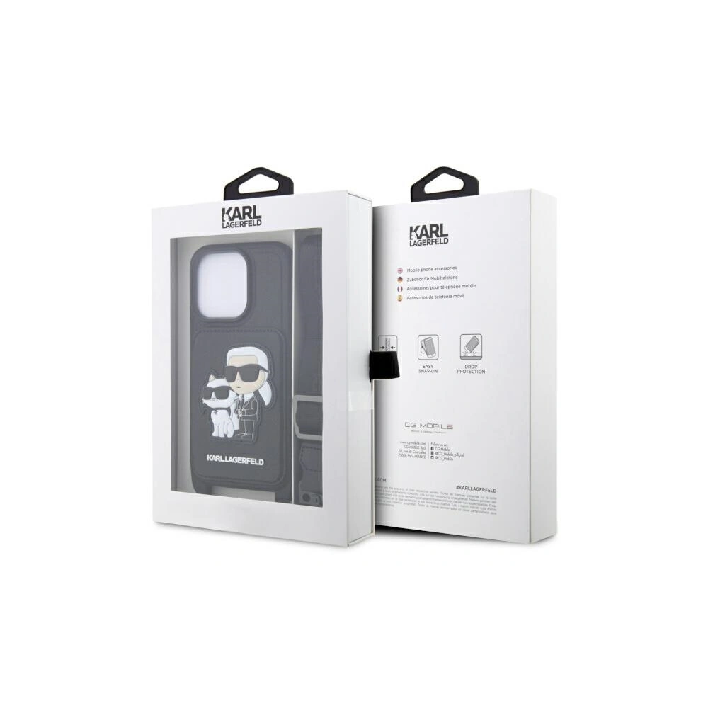 Etui Karl Lagerfeld KLHCP14XCSAKCPMK Apple iPhone 14 Pro Max hardcase czarny/black Crossbody Saffiano Etui Karl & Choupette