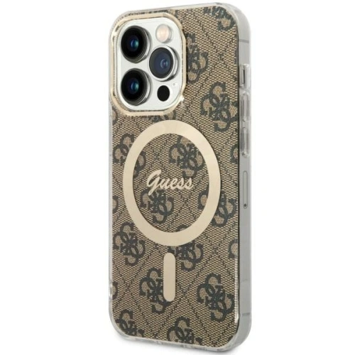 Kup Etui Guess GUHMP14LH4STW Apple iPhone 14 Pro brązowy/brown hardcase 4G MagSafe - GUE2476 - {ean13} - Sklep Home Screen