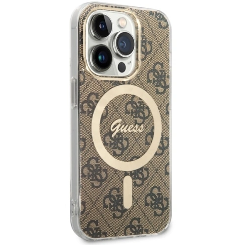 Kup Etui Guess GUHMP14LH4STW Apple iPhone 14 Pro brązowy/brown hardcase 4G MagSafe - GUE2476 - {ean13} - Sklep Home Screen